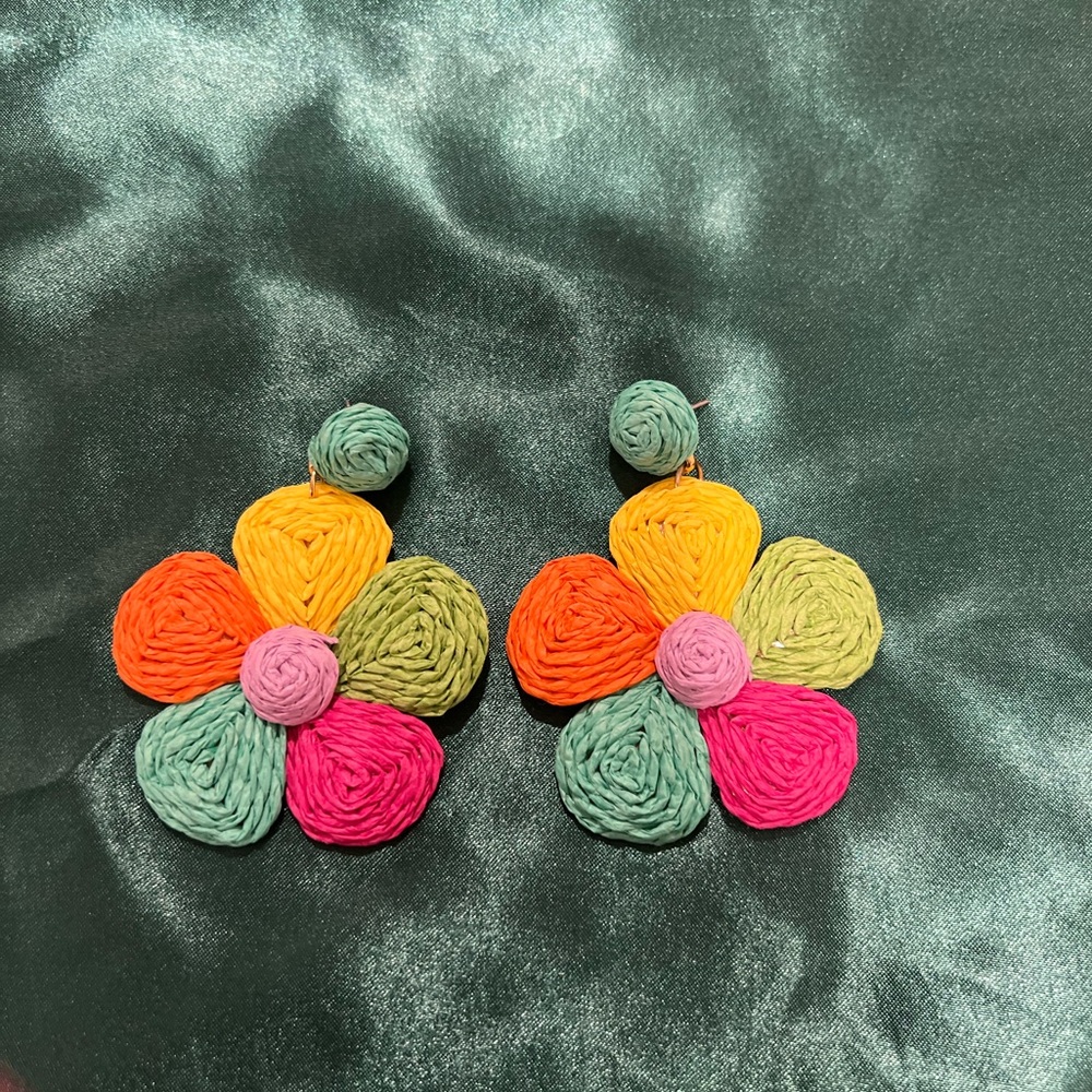 Floral Colorful Summer Flower Earrings